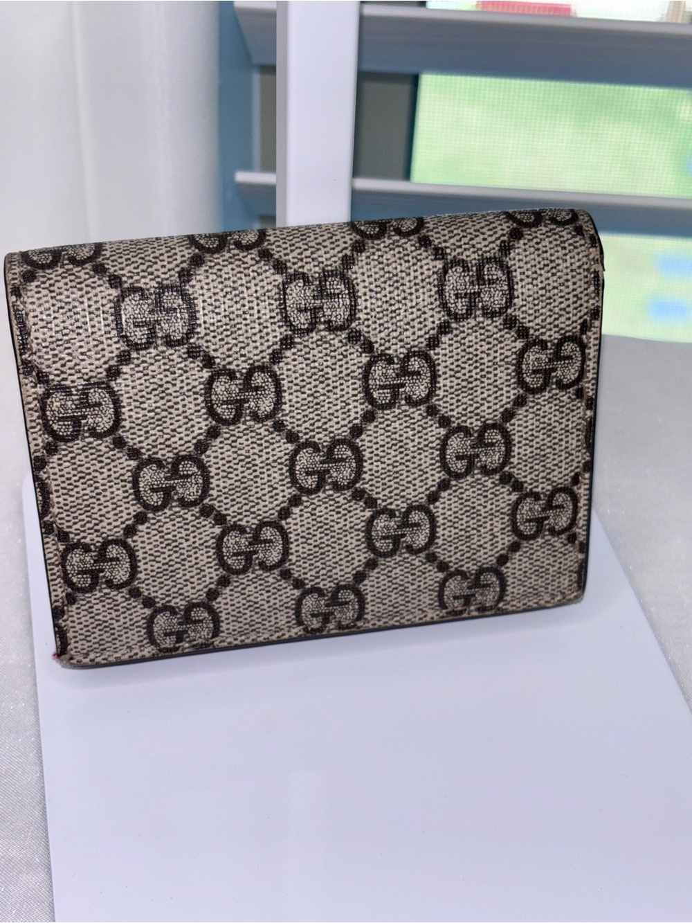 Gucci GG Supreme Crystal Cherry compact wallet, style 476050 - Picture 2 of 13